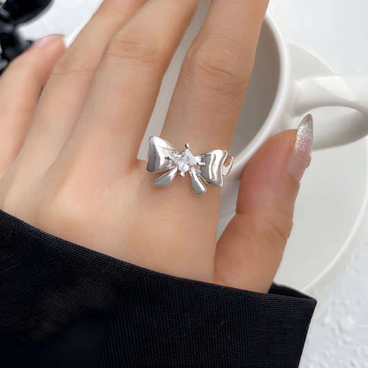 Bow Ballet 925 Sterling Silver Ring