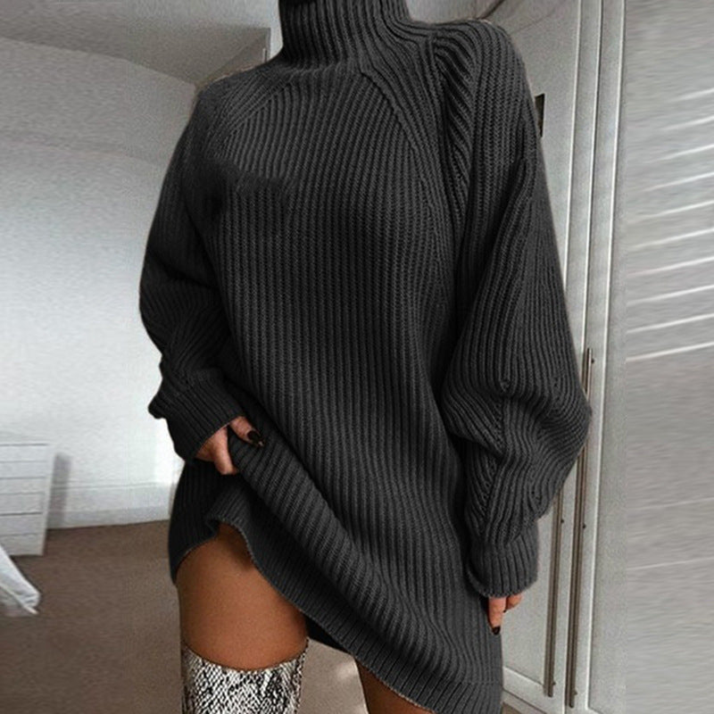 Solid Long Turtleneck