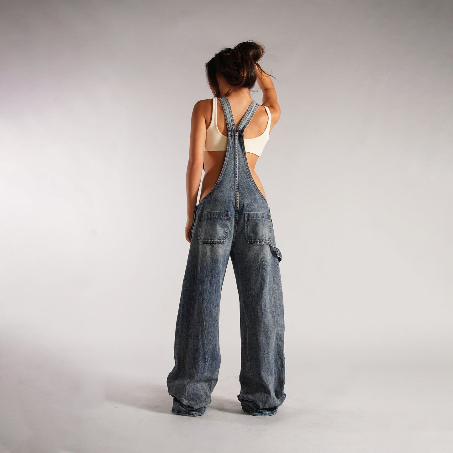 Denim Overalls Suspender Jumpsuit