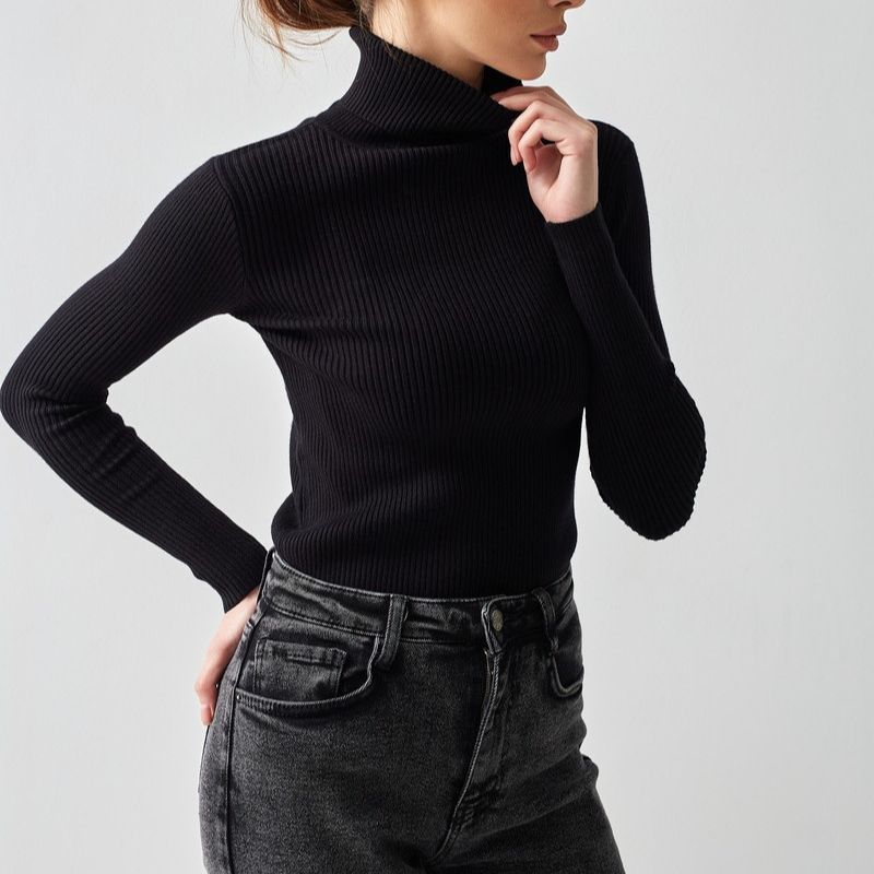 Women's Knitwear Turtleneck Pullover - Dress To Impress