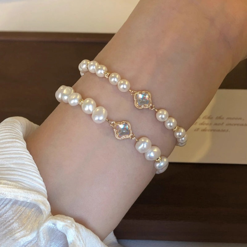 Pearl Clover Bracelet Exquisite Bracelet - Dress To Impress