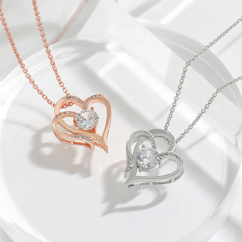 Zircon Heart-shaped Necklace