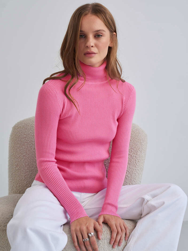 Women's Knitwear Turtleneck Pullover - Dress To Impress