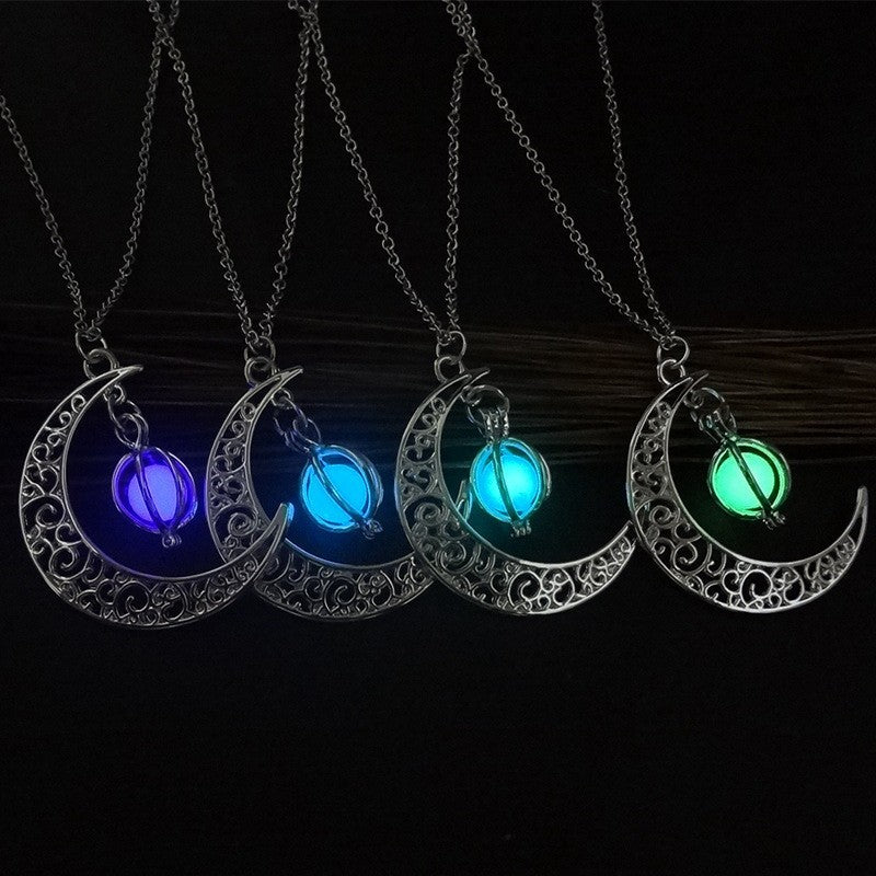 Natural Glowing Stone Necklace