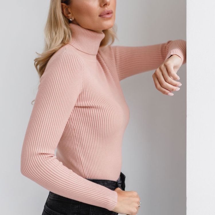 Women's Knitwear Turtleneck Pullover - Dress To Impress