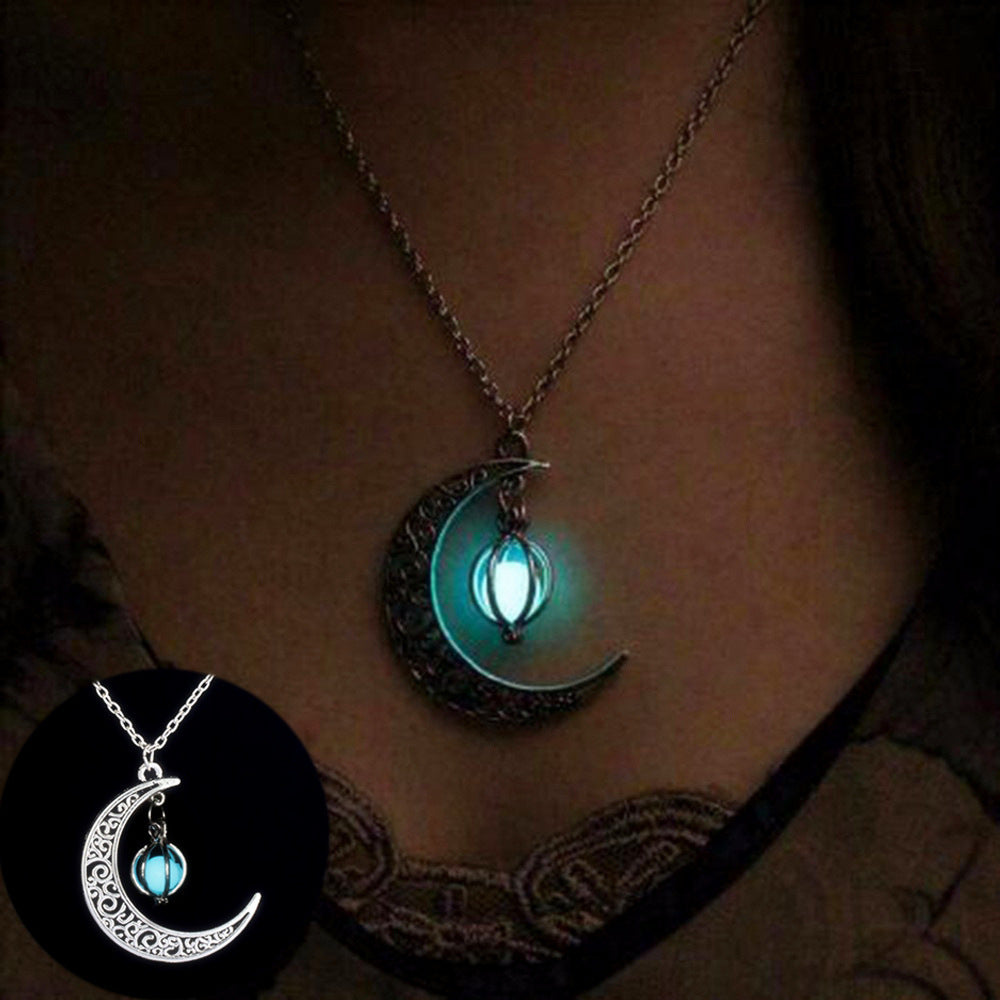 Natural Glowing Stone Necklace