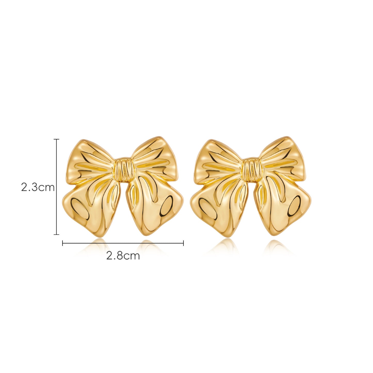 European And American Style Hot Bow Earrings Copper Plating 18K - Dress To Impress