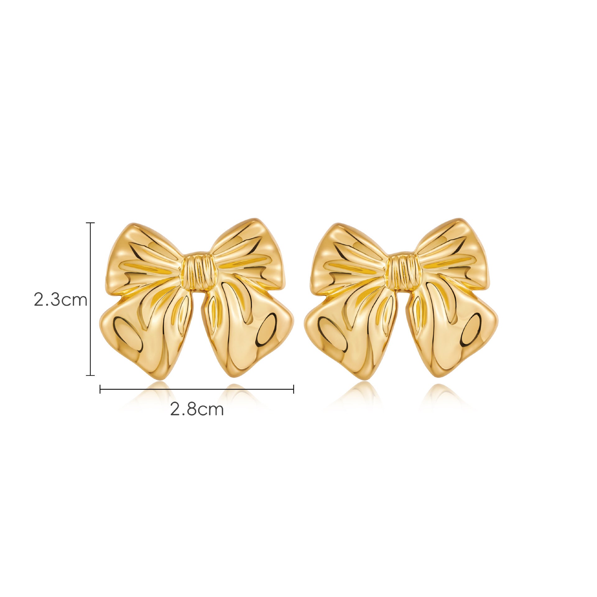 European And American Style Hot Bow Earrings Copper Plating 18K - Dress To Impress