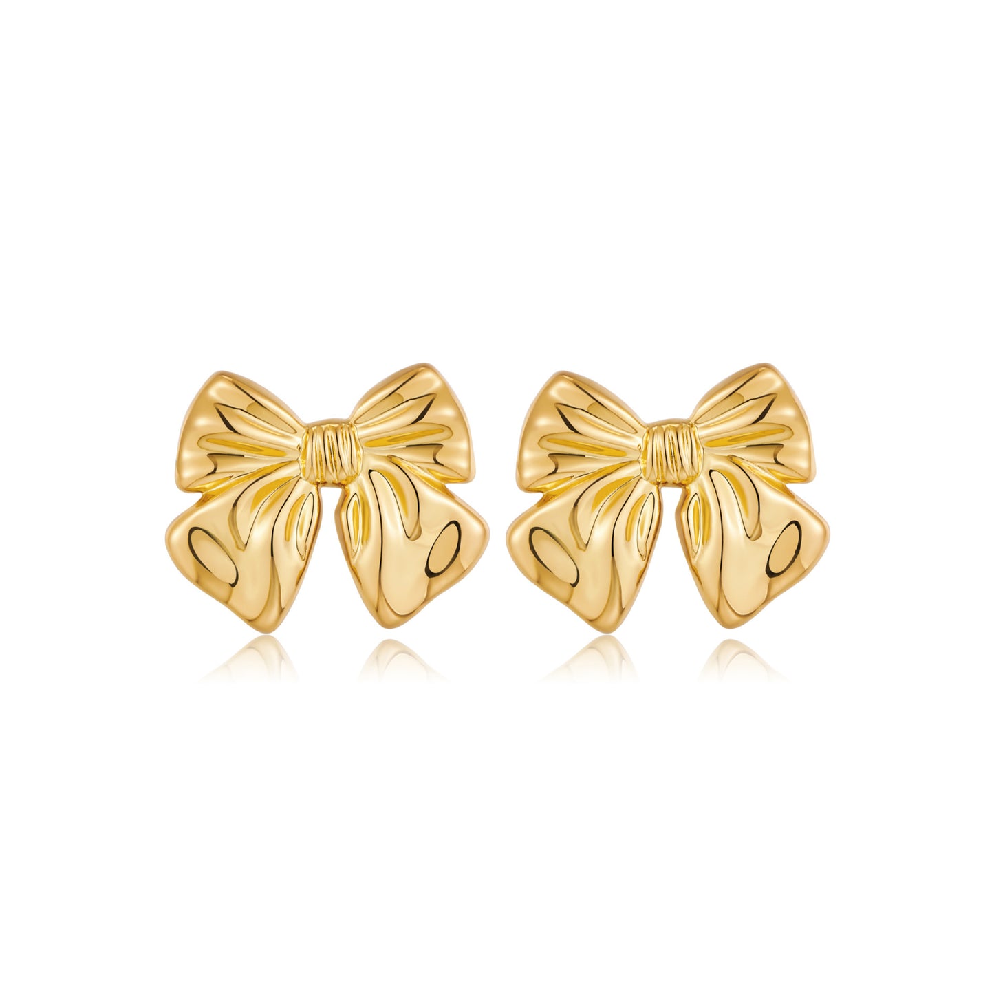 European And American Style Hot Bow Earrings Copper Plating 18K - Dress To Impress