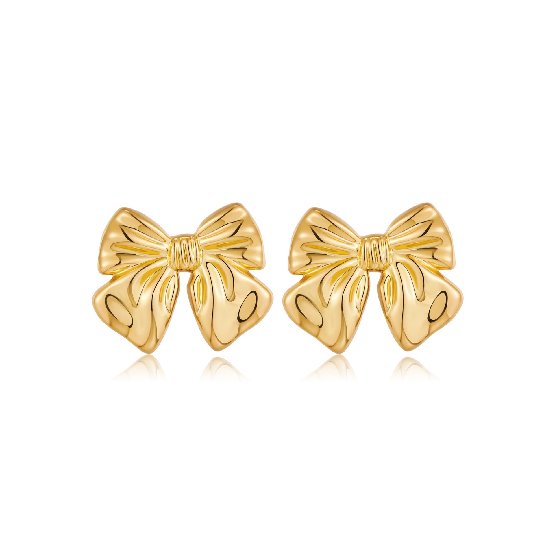 European And American Style Hot Bow Earrings Copper Plating 18K - Dress To Impress