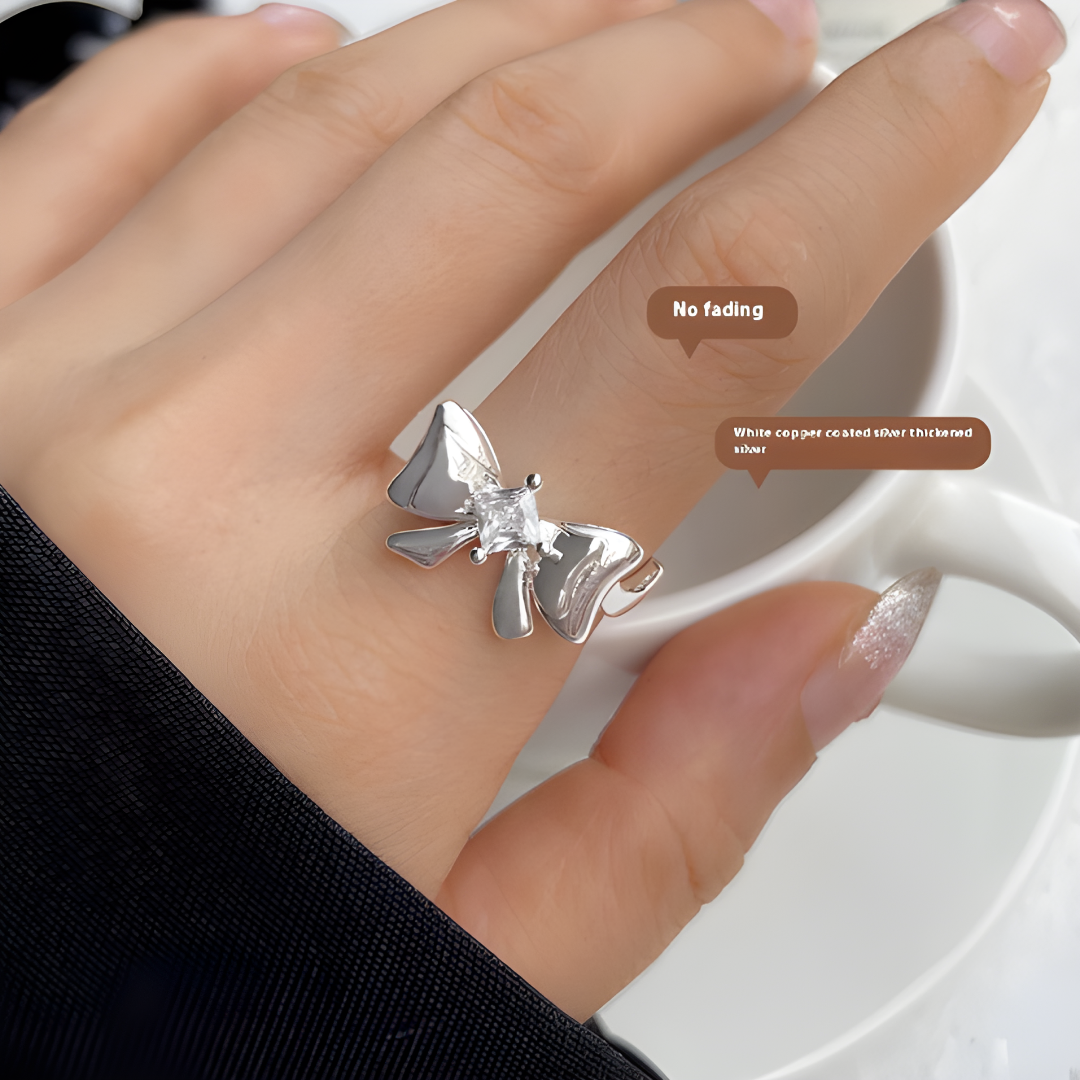 Bow Ballet 925 Sterling Silver Ring