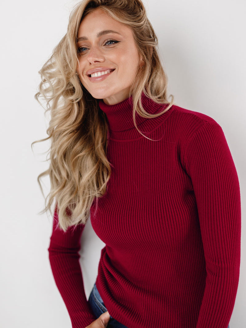 Women's Knitwear Turtleneck Pullover - Dress To Impress