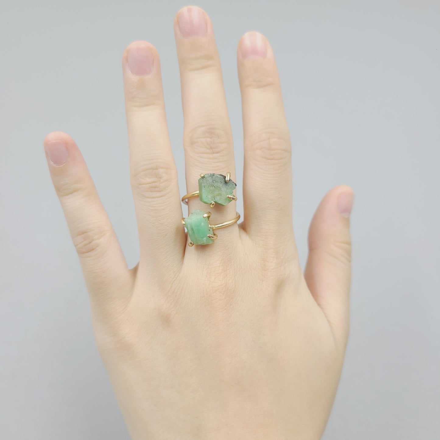 Simple Style Natural Stone Multi-color Adjustable Size Ring - Dress To Impress