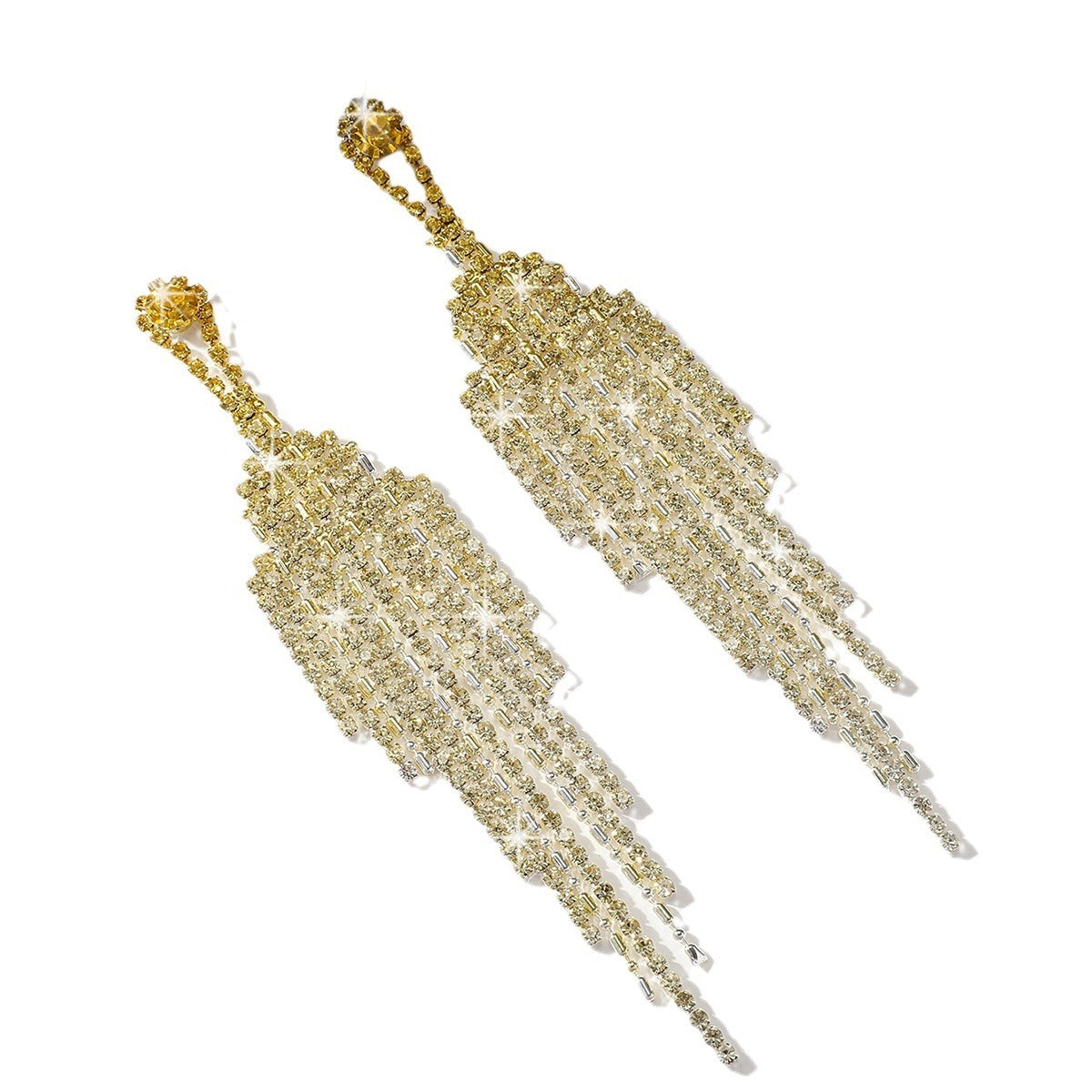 Rhinestone Tassel Earrings