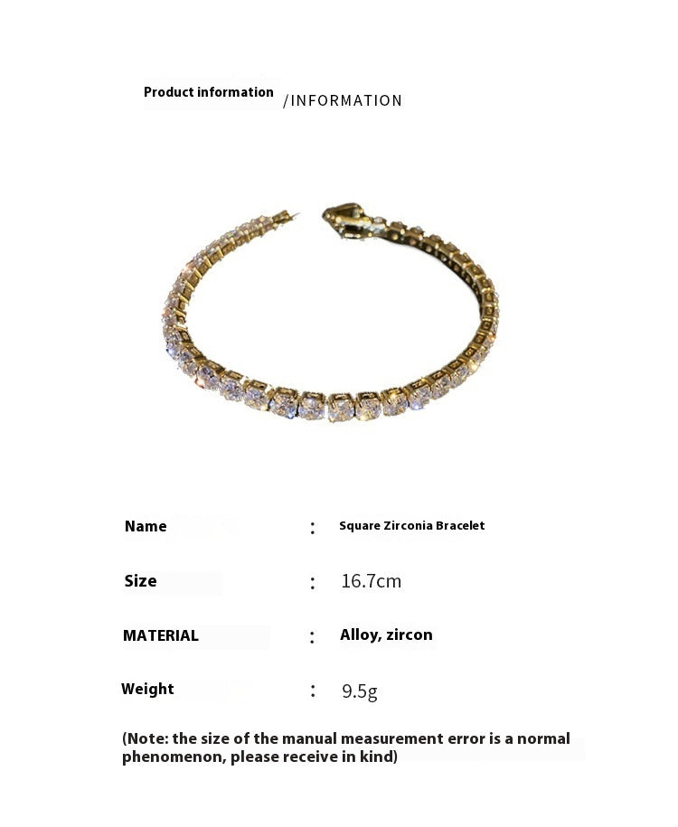 Fashion Simple Geometric Zircon Bracelet - Dress To Impress