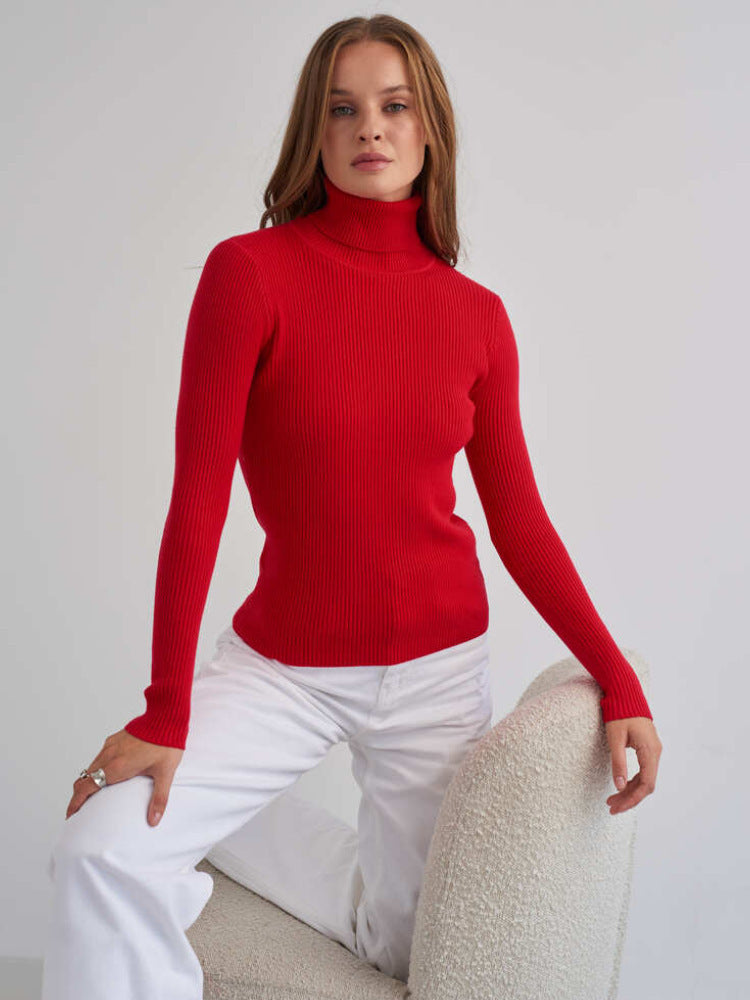 Women's Knitwear Turtleneck Pullover - Dress To Impress