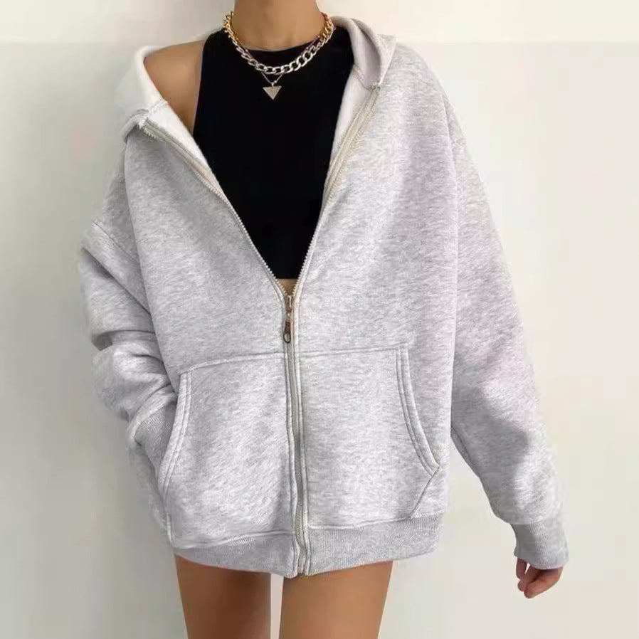 Women's Zipper Hooded Cardigan Coat - Dress To Impress